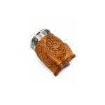 Mate Imperial Calabaza Cuero Tallado Escudo de Argentina, Color SUELA + Bombilla de Regalo (13x10 cm aprox) - Imagen 4