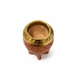 Mate Torpedo con Virola Cincelada, Cuero Tallado (Color Suela) + Bombilla de Regalo (14X7cm aprox.) - Imagen 4