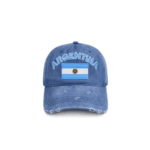 Gorra De Jean, ARGENTINA Con Bandera y Sol Bordados - Imagen 3