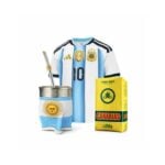 Combo Mundial , Camiseta Seleccion Argentina 2026 + Mate Imperial Diseño Argentina con Bombilla + Yerba Canarias 250g