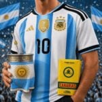 Combo Mundial , Camiseta Seleccion Argentina 2026 + Mate Imperial Diseño Argentina con Bombilla + Yerba Canarias 250g - Imagen 2
