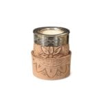 Mate Criollo Imperial Calabaza Cuero Labrado + Base de Cuero Labrado - Color Suela - Imagen 7