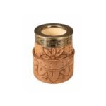 Mate Criollo Imperial Calabaza Cuero Labrado + Base de Cuero Labrado - Color Suela - Imagen 2
