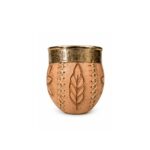 Mate Criollo Imperial Calabaza Cuero Labrado + Base de Cuero Labrado - Color Suela - Imagen 11