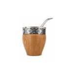 Mate Imperial Algarrobo Guarda De Acero Inoxidable + Bombilla de Regalo
