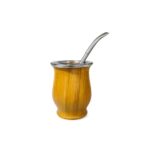 Mate Camionero Algarrobo Virola De Acero Inoxidable + Bombilla de Regalo