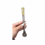 Bombillon De Alpaca Con Pico De Bronce Recto Caño Diseño Pampa (18cm)