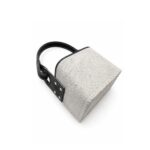 Canasta Matera Cuero Con Pelo Premium - Color Blanco - Imagen 4