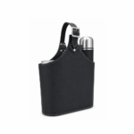 Set Completo Mate, Bombilla, Azucarera, Yerbera y Termo 1L Eco Cuero Liso con CANASTA RIGIDA NEGRA - Imagen 8