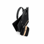 Cartera Matera Gamuzado con Azucarera y Yerbera - Color Negro - Imagen 6