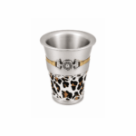 Mate Iron Doble Capa Acero Cuero Animal Print - Color Blanco - Imagen 5