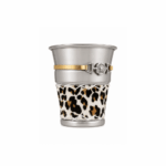 Mate Iron Doble Capa Acero Cuero Animal Print - Color Blanco - Imagen 2