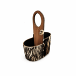 Media Canasta Matera Irregular Pelo Vacuno Animal Print - Imagen 7
