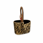 Media Canasta Matera Irregular Pelo Vacuno Animal Print - Imagen 2