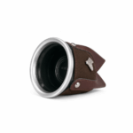 Mate de Vidrio Forrado en Cuero y Dije (Color Marron) - Imagen 2
