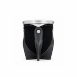 Mate de Vidrio Forrado en Cuero y Dije (Color Negro) - Imagen 4