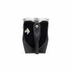 Mate de Vidrio Forrado en Cuero y Dije (Color Negro) - Imagen 3