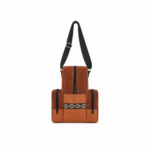 Porta Termo Con Doble Bolsillo Cuero Simil Carpincho - Color Marron (500ml)