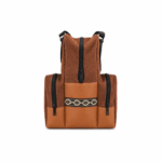 Porta Termo Con Doble Bolsillo Cuero Simil Carpincho - Color Marron (500ml) - Imagen 4