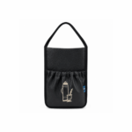 Porta Mate Eco Cuero Bordado - Color negro