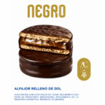 Alfajor Relleno Con Dulce De Leche ALMA DE CAMPEON Bañado en Chocolate Semiamargo (70gr) (Pack x6 unidades) 420gr - Imagen 2