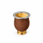 Mate Camionero Copita Calabaza Virola Acero Cuero Carpincho - Color Marron - Imagen 2