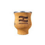 Mate Jujeño Camionero Algarrobo Virola Acero Grabado Regional - Bandera Argentina - Imagen 4