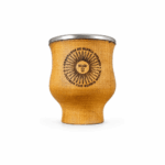 Mate Jujeño Camionero Algarrobo Virola Acero Grabado Regional - Sol Argentino
