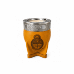 Mate Imperial Grabado Escudo Nacional Argentino Acero Calabaza - Color Suela - Imagen 4
