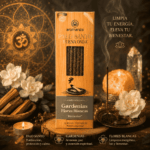 Sahumerio Aromanza, Palo Santo Buena Onda GARDENIAS FLORES BLANCAS, Bienestar (8 Varillas)