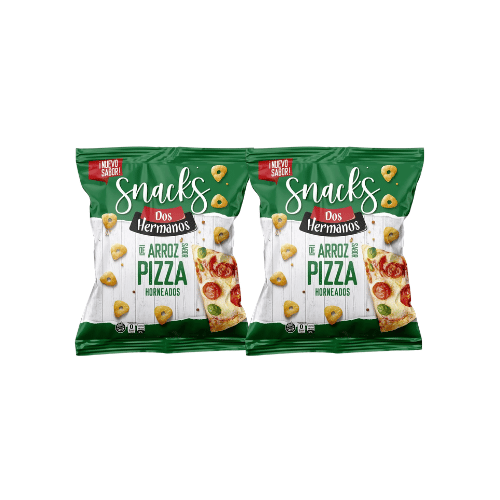 tango (1) Snaks de arroz Dos Hermanos Sabor PIZZA (80gr) (pack x2un) (160gr) - Imagen 1