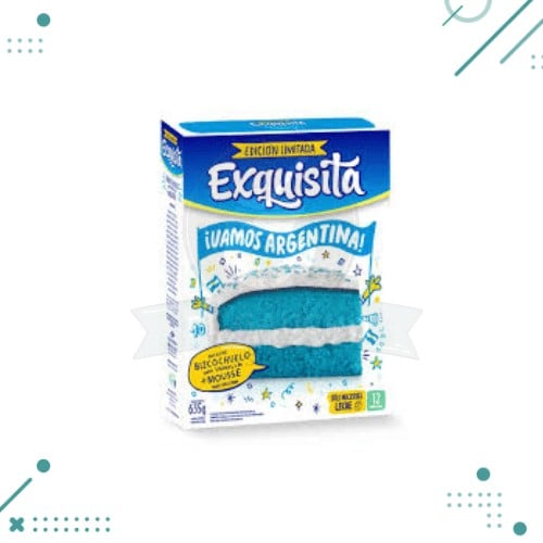 vaso2 (16) Exquisita Argentina Premezcla Bizcochuelo Vainilla + Mousse para rellenar 635gr - Imagen 1