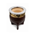 Mate Imperial Calabaza Cuero Croco - Color Marron (12x9cm) - Imagen 2