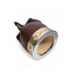 Mate Imperial Calabaza Cuero Croco - Color Marron (12x9cm) - Imagen 4
