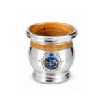 Mate Bocon Algarrobo y Acero, Diseño Obelisco Argentina (10x8cm) - Imagen 4