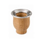 Mate Camionero Algarrobo, Virola Invertida Argentina - Grabado Afa, Copa y Sol (10x9cm aprox) + Bombilla de regalo - Imagen 3