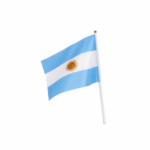 Bandera Argentina Tela 20x28x40cm Argentina Con Palito - Imagen 2