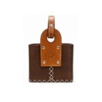 Canasta Matera Uruguaya, 100% Cuero Premium, Color Marron Estilo Madera - Imagen 3