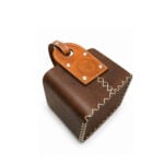 Canasta Matera Uruguaya, 100% Cuero Premium, Color Marron Estilo Madera - Imagen 5