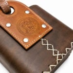 Canasta Matera Uruguaya, 100% Cuero Premium, Color Marron Estilo Madera - Imagen 6