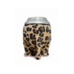 Mate Torpedo Calabaza Cincelado, Animal Print (Color Marron Claro) (12x8cm aprox.)