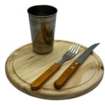 Set De Asado con Estuche, Tabla, Cubiertos y Vaso - Imagen 5