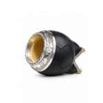 Mate Torpedo Calabaza, Cuero Negro Diseño Pelota (13x8cm aprox.) - Imagen 5