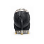 Mate Torpedo Calabaza, Cuero Negro Diseño Pelota (13x8cm aprox.) - Imagen 6
