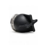 Mate Imperial Calabaza, Cuero Negro, Grabado "Patagonia Argentina" (10x10cm aprox.) - Imagen 4