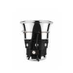 Mate Iron Doble Capa de Acero, Cuero Estribo- Color Negro (10x9cm aprox) - Imagen 5