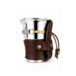 Mate Iron Doble Capa de Acero, Cuero Estribo- Color Marron (10x9cm aprox) - Imagen 5