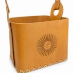 Canasta Matera Premium 100% Cuero Primera Calidad, Color Suela - DISEÑO SOL ARGENTINO - Imagen 4