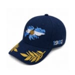 Gorra Argentina Color Azul con Bordado, Malvinas Argentinas y Hojas de Laurel