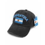 Gorra Argentina de Jean Color Gris con Bandera